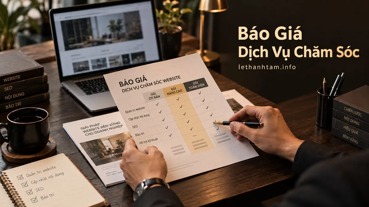 Báo Giá Dịch Vụ Chăm Sóc Website